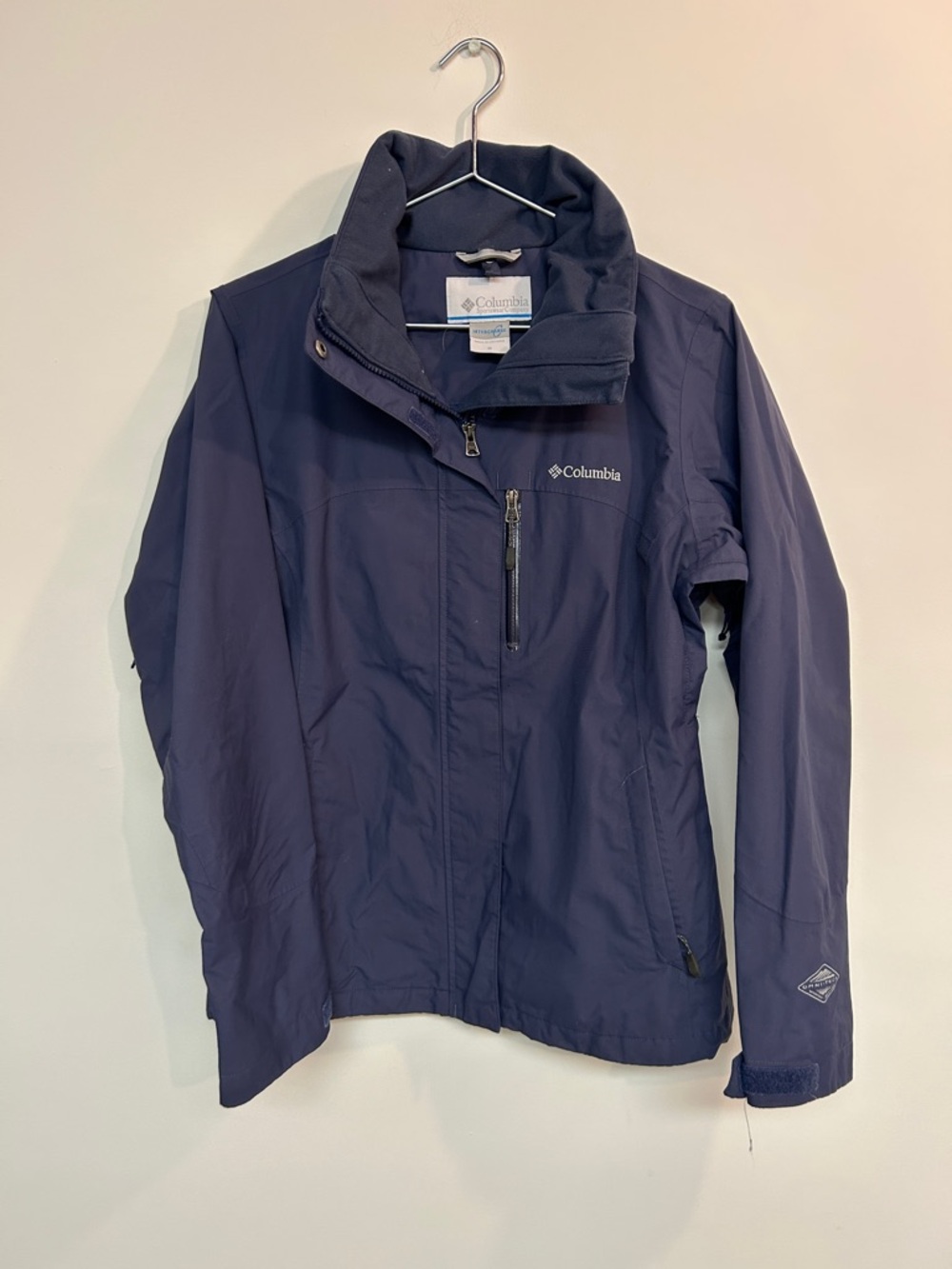 Columbia Women's Navy Shell Jacket with Zip Chest Pocket
